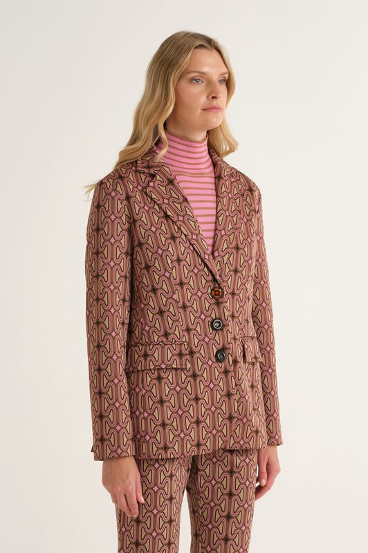 Maliparmi OPTICAL CHAIN BLAZER Cuero JD649870681 Maliparmi OPTICAL CHAIN BLAZER Cuero JD649870681