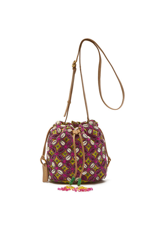 Malìparmi FLORAL SPIN BUCKET BAG Yellow BS007190217