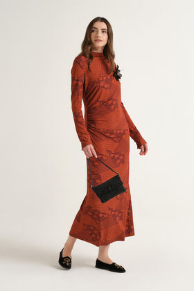 Maliparmi MOSAIC KIMONO DRESS Red JF680870679