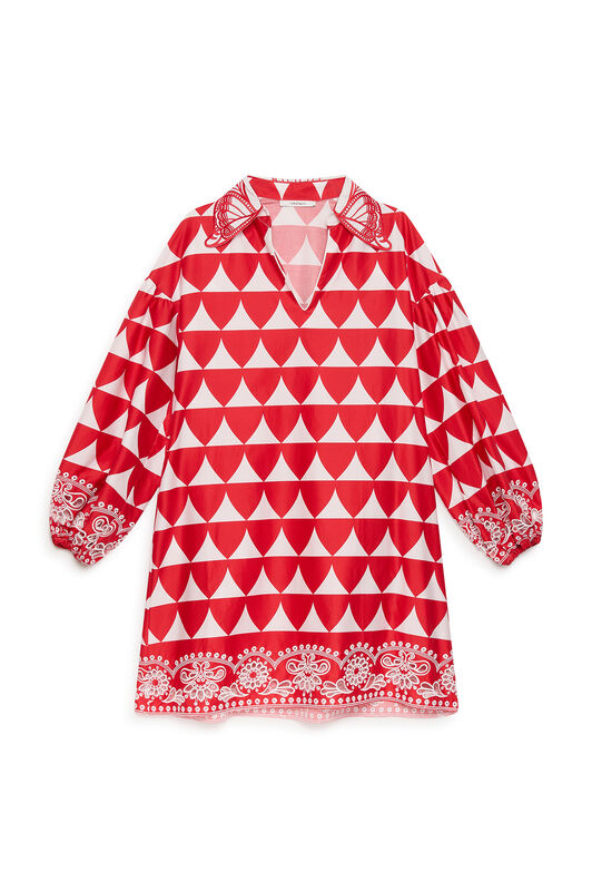 Malìparmi OPTICAL BRODERIE DRESS Red JF669415216