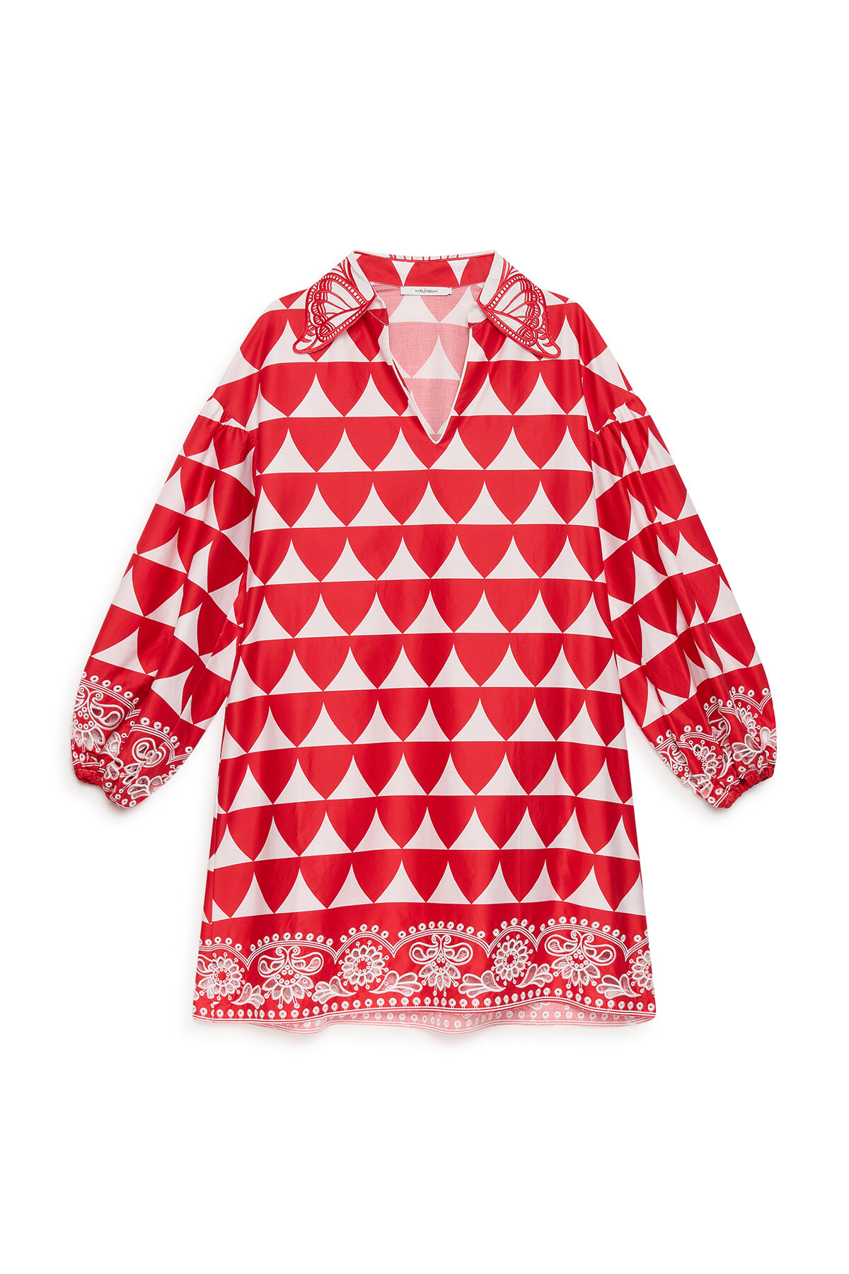 Malìparmi OPTICAL BRODERIE DRESS Red JF669415216