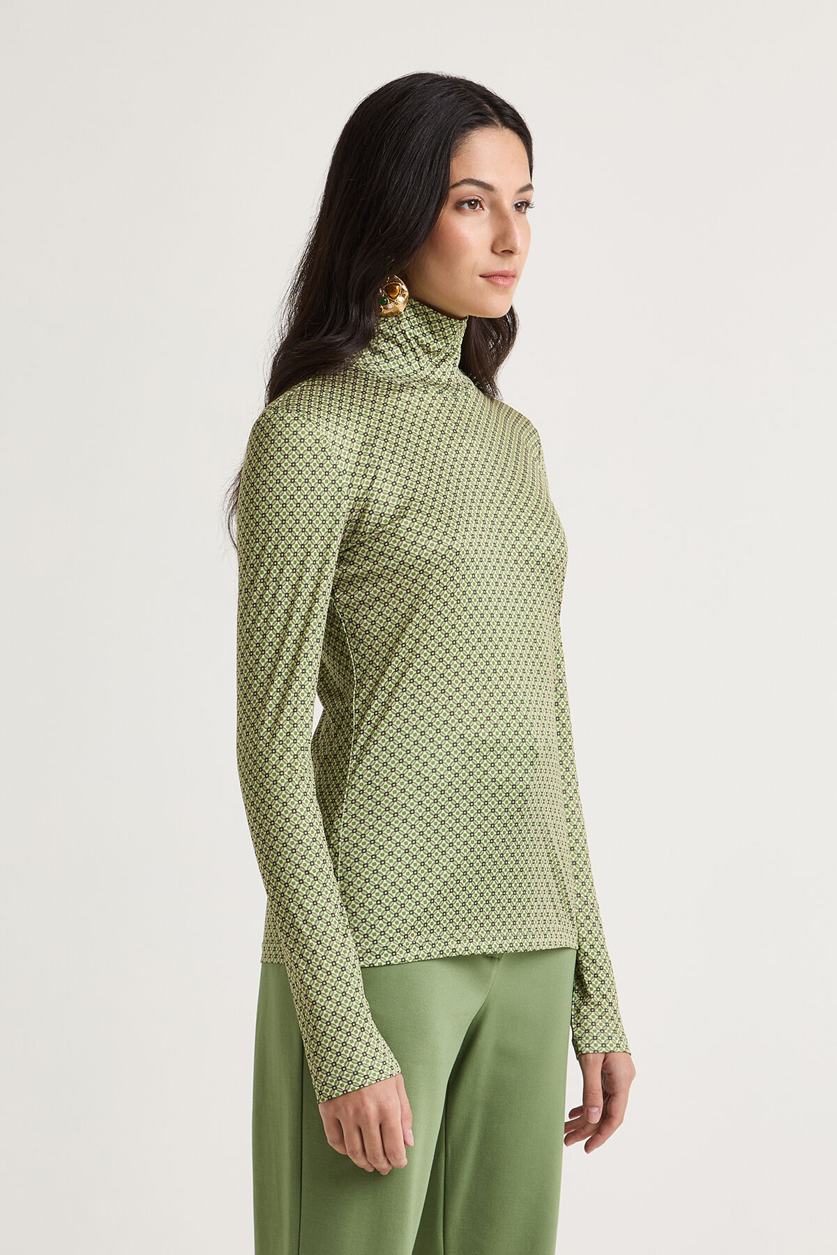 Maliparmi PRINT JERSEY-T-SHIRT Green JK025570654 Maliparmi PRINT JERSEY-T-SHIRT Green JK025570654