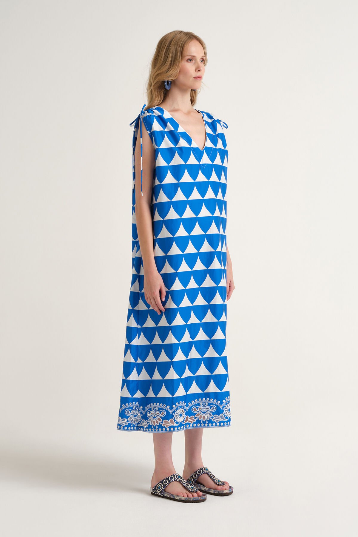 Malìparmi OPTICAL BRODERIE KLEID Blau JF669315216 Malìparmi OPTICAL BRODERIE KLEID Blau JF669315216