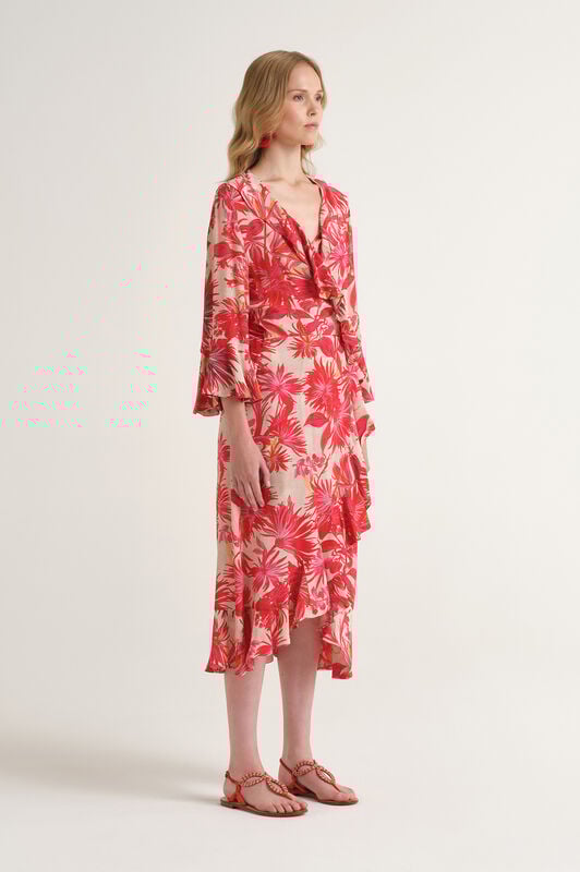 Malìparmi BOTANICAL JUNGLE DRESS Red JF670450663