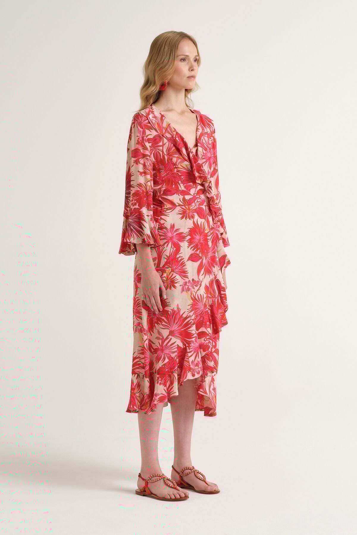 Malìparmi BOTANICAL JUNGLE DRESS Red JF670450663