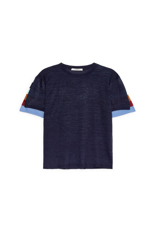 Malìparmi VISCOSE FLUID T-SHIRT Sea JK029477100 Malìparmi VISCOSE FLUID T-SHIRT Sea JK029477100