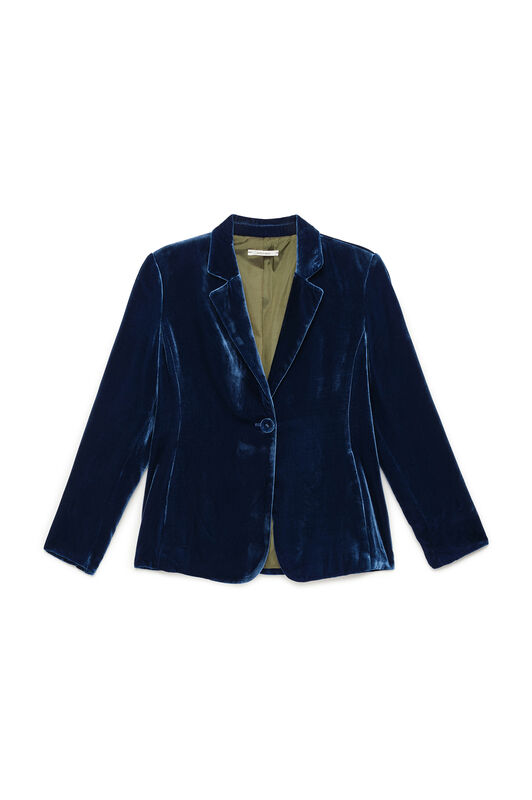 Maliparmi VELVET FLOW BLAZER Blue JD648262026 Maliparmi VELVET FLOW BLAZER Blue JD648262026