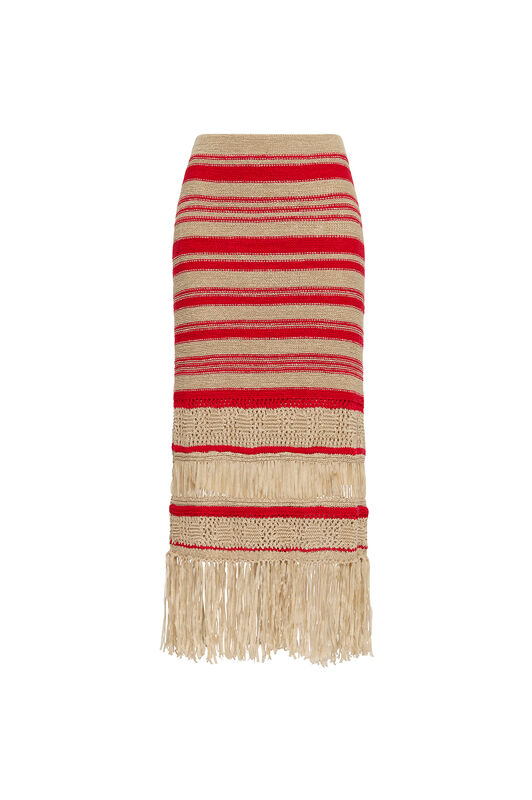 Malìparmi KNIT TAPE SKIRT Natural JG667678214 Malìparmi KNIT TAPE SKIRT Natural JG667678214