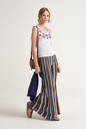 Malìparmi SPIN EMBROIDERY TANK TOP Blue JP552370669