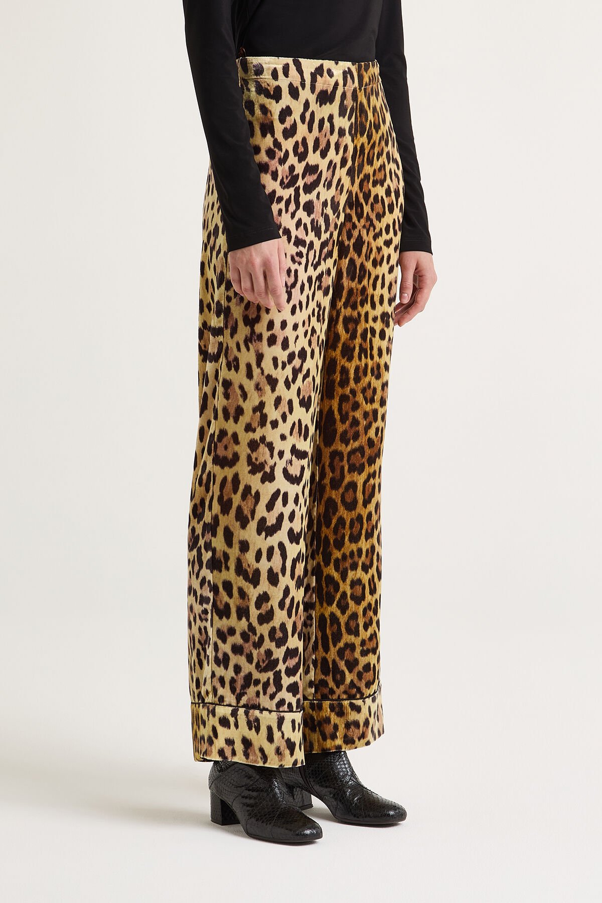 Maliparmi VELVET PRINTS TROUSERS Brown JH805260092