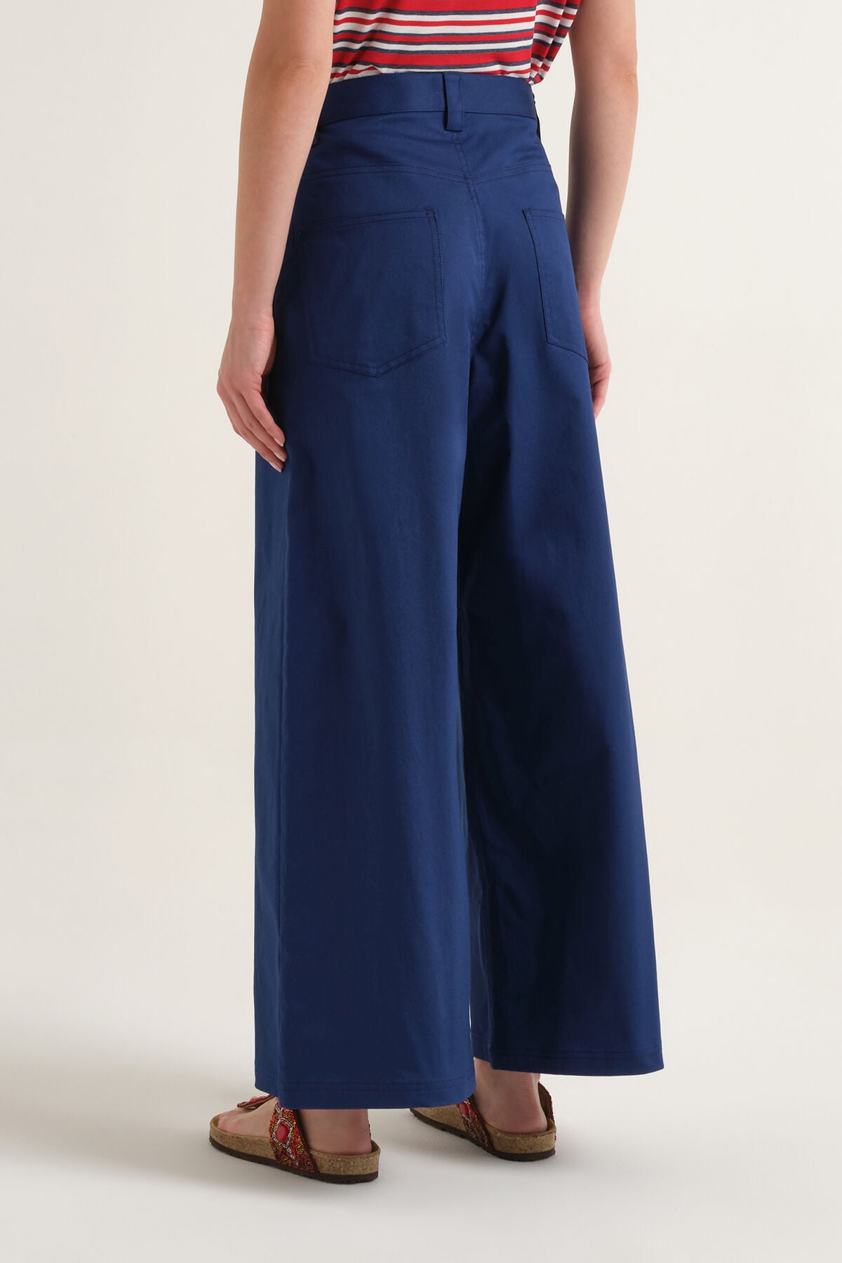 Malìparmi STRETCH COTTON TROUSERS NavyBlue JH804010212
