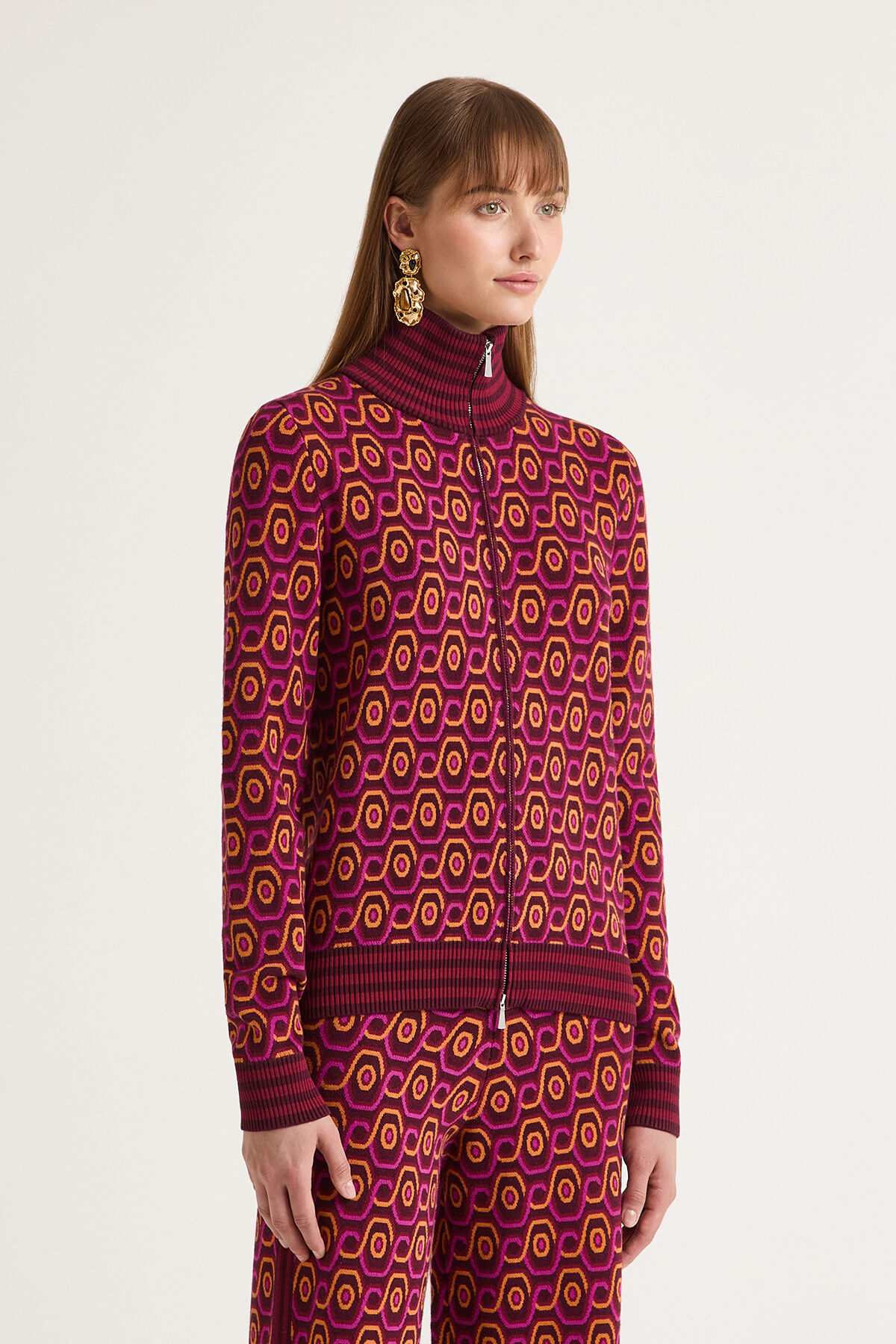 Maliparmi ROLLING CHAIN CARDIGAN Dark Brown JN370378207