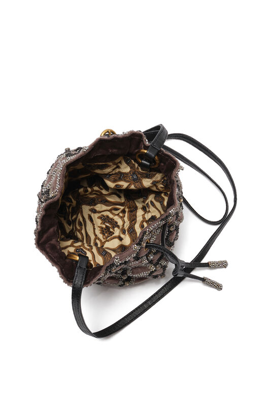 Maliparmi VELVET CHAIN BUCKET BAG Grey BS007261061
