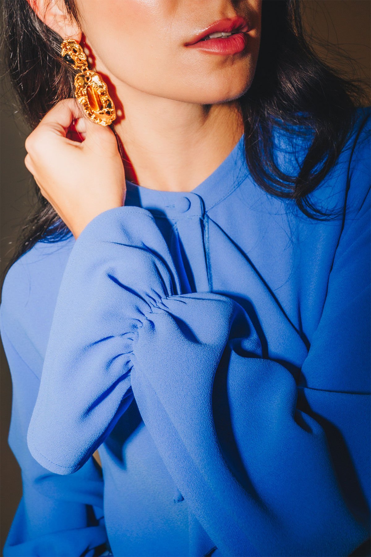 Maliparmi SABLÈ CREPE HEMD Elektrischblau JM556250166 Maliparmi SABLÈ CREPE HEMD Elektrischblau JM556250166