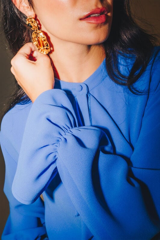 Maliparmi SABLÈ CREPE HEMD Elektrischblau JM556250166 Maliparmi SABLÈ CREPE HEMD Elektrischblau JM556250166