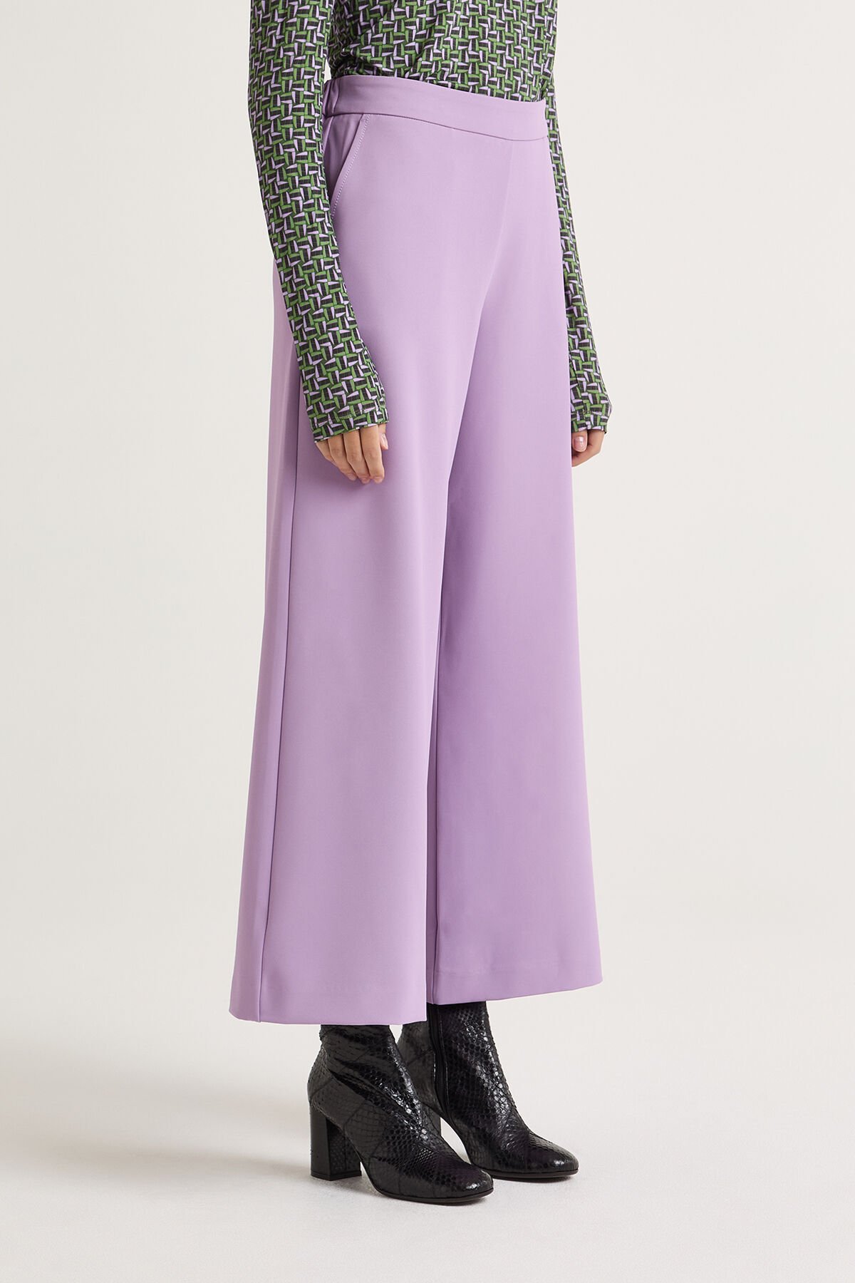 Maliparmi CADY TROUSERS Lilac JH805350658