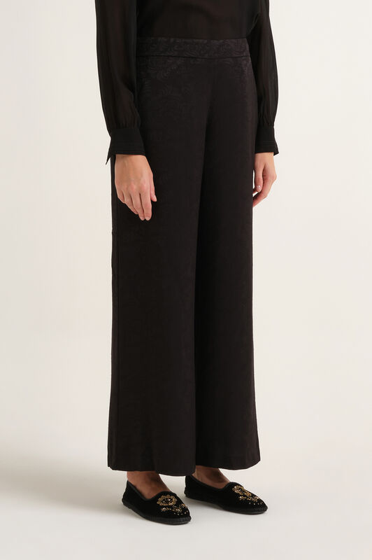 Maliparmi DAMASK JACQUARD TROUSER Black JH805350684