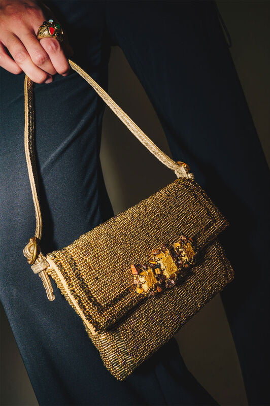 Maliparmi BORSA PICCOLA A SPALLA ICONIC BEADS Old Gold BF000591242 Maliparmi BORSA PICCOLA A SPALLA ICONIC BEADS Old Gold BF000591242