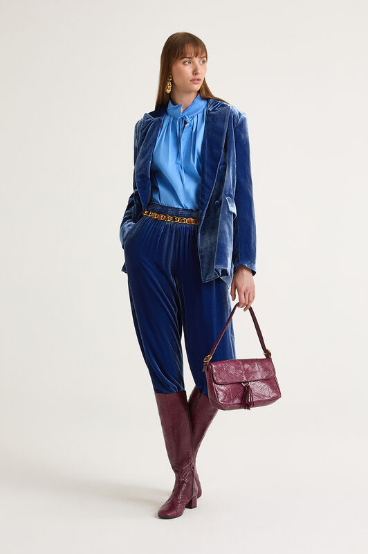 Maliparmi FLUID VELVET JACKET Light Bluette JD647061026