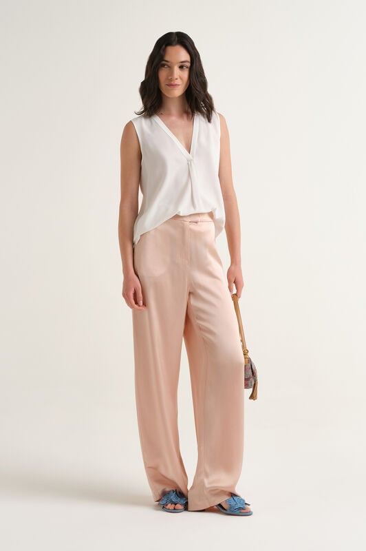 Malìparmi TOP FLUID CREPE NaturalWhite JP554050672 Malìparmi TOP FLUID CREPE NaturalWhite JP554050672