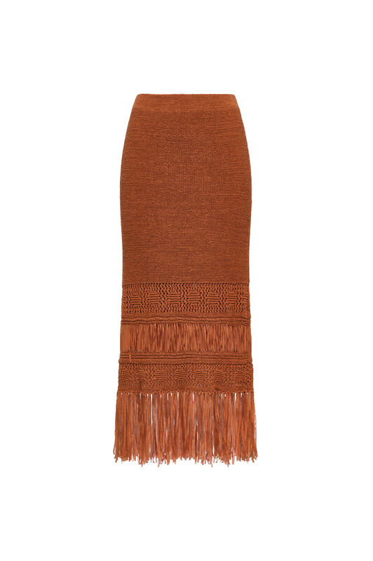 Malìparmi KNIT TAPE SKIRT Peach JG667678214 Malìparmi KNIT TAPE SKIRT Peach JG667678214