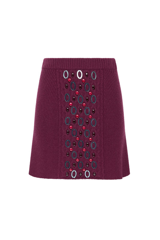 Maliparmi JEWEL WOOL SKIRT Must JG666278201