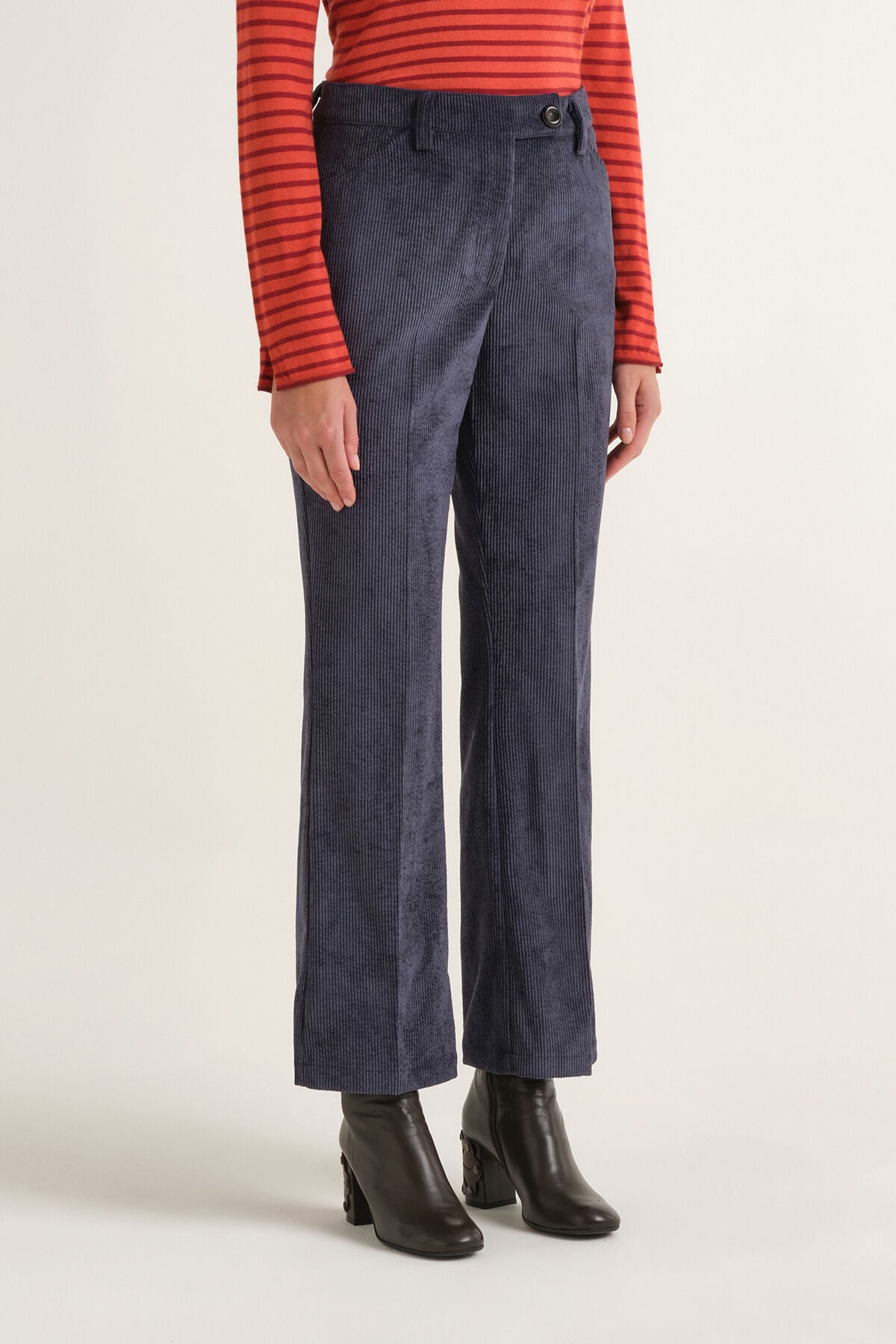 Maliparmi CORDUROY VELVET HOSE Nachtblau JH808161060