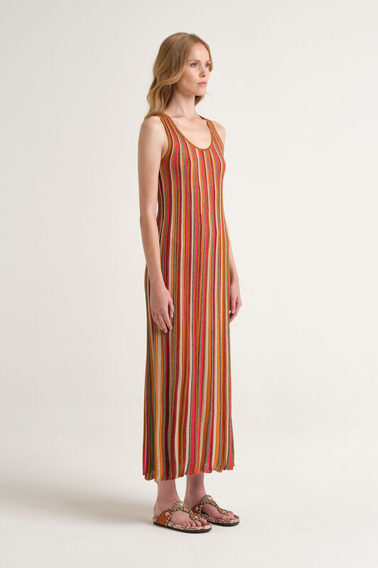 Malìparmi FLEXAGE STRIPES ROBE Rouille JF951378211