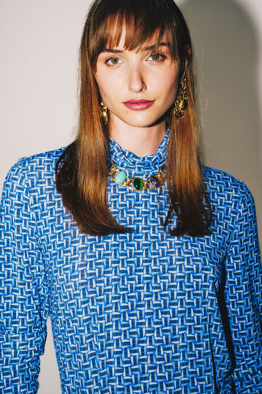 Maliparmi STONES JERSEY-T-SHIRT Blue JK026070656