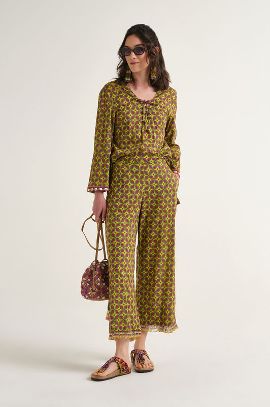 Malìparmi FLORAL SPIN PANTALON Jaune JH805815215
