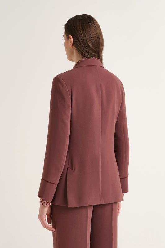 Maliparmi SABLÉ CREPE BLAZER Wine JD648950166 Maliparmi SABLÉ CREPE BLAZER Wine JD648950166