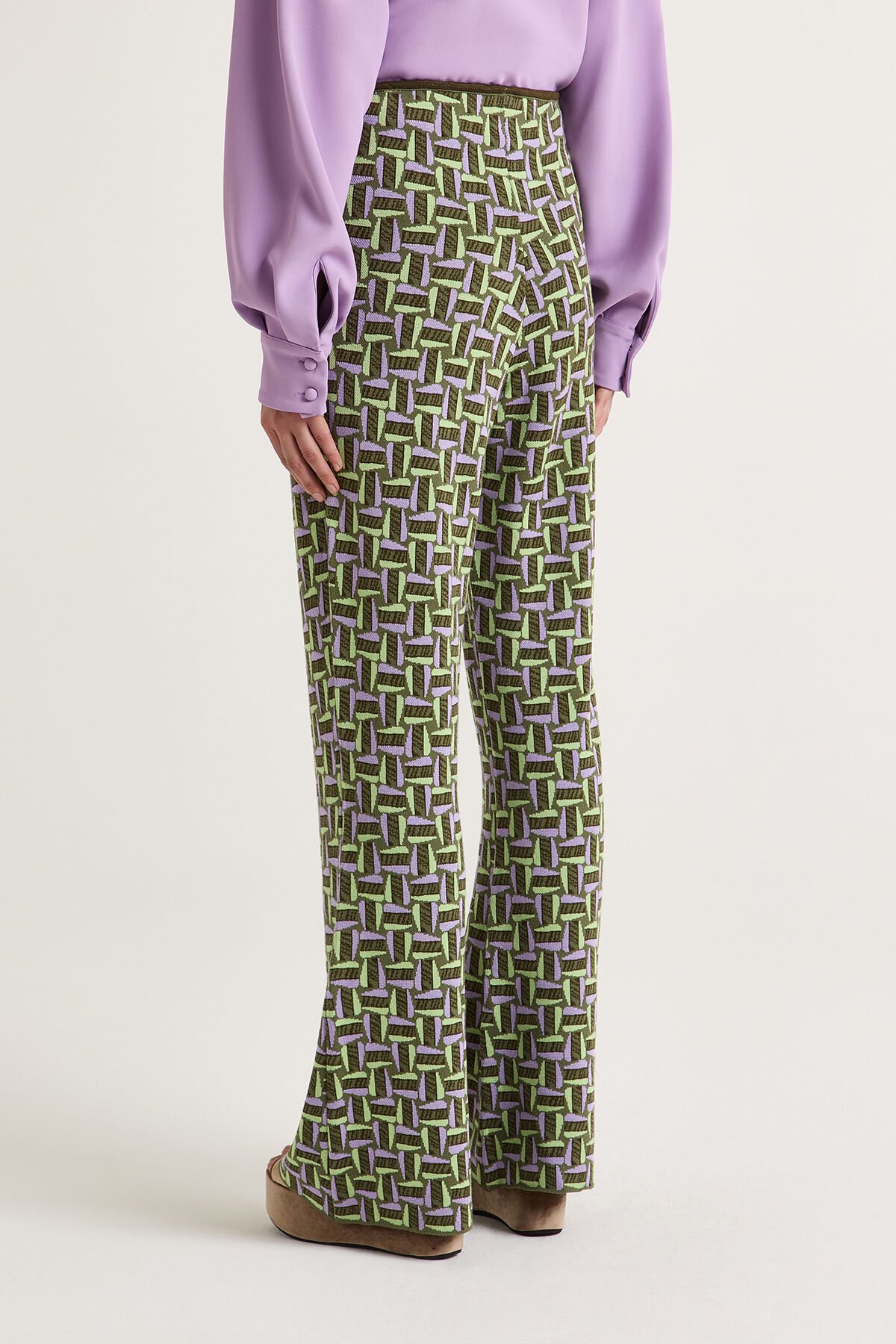 Maliparmi NEW JACQUARD TROUSERS Green JH805178208 Maliparmi NEW JACQUARD TROUSERS Green JH805178208