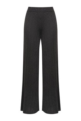 Maliparmi KNIT LUREX RIB TROUSER Black JH809078216 Maliparmi KNIT LUREX RIB TROUSER Black JH809078216