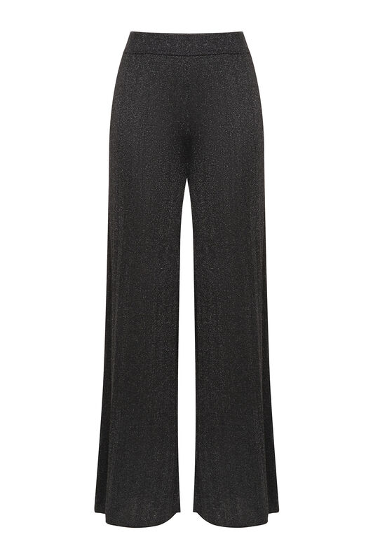 Maliparmi KNIT LUREX RIB TROUSER Black JH809078216 Maliparmi KNIT LUREX RIB TROUSER Black JH809078216