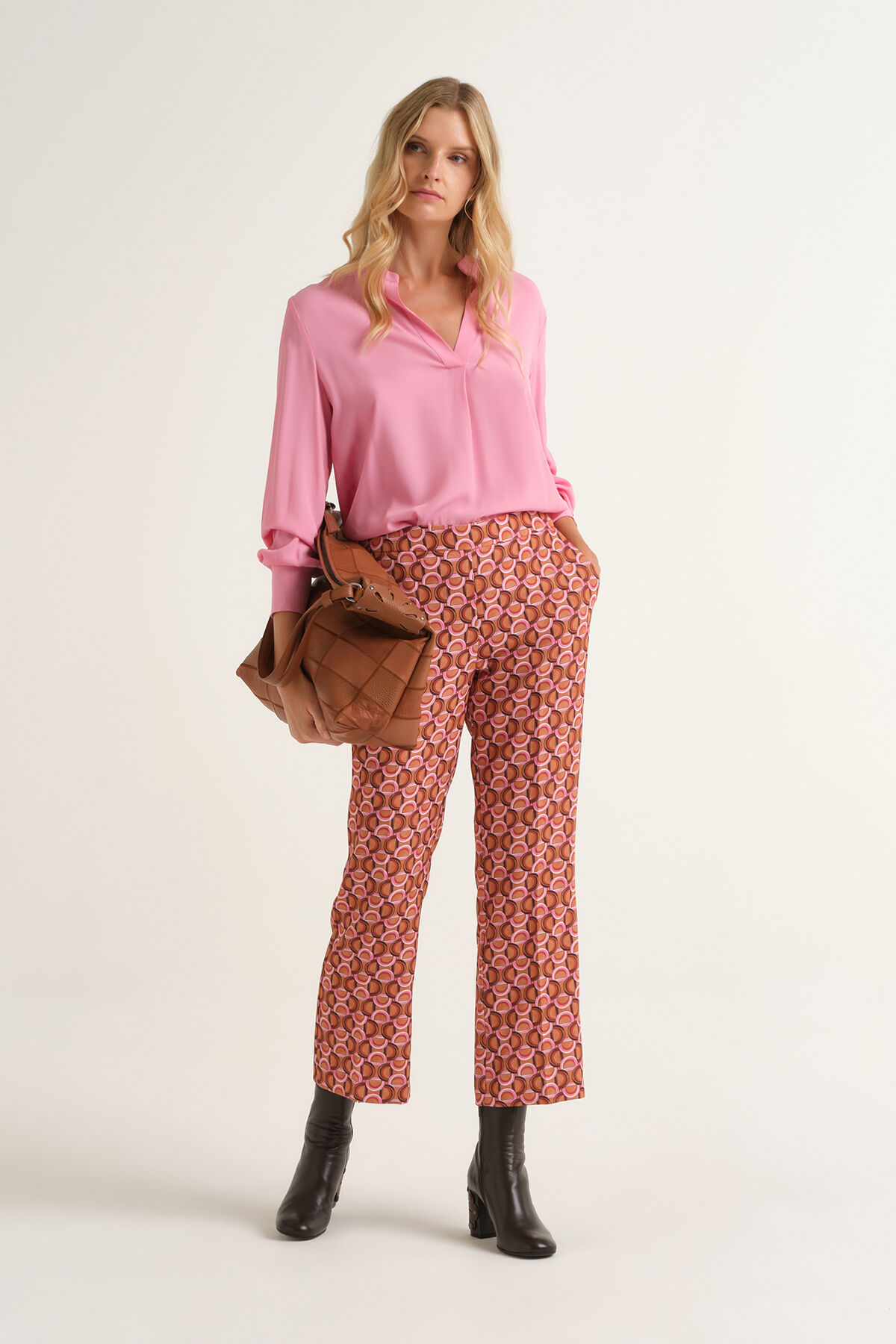 Maliparmi GRAPHIC ORBIT PANTALON Marron JH747950687 Maliparmi GRAPHIC ORBIT PANTALON Marron JH747950687