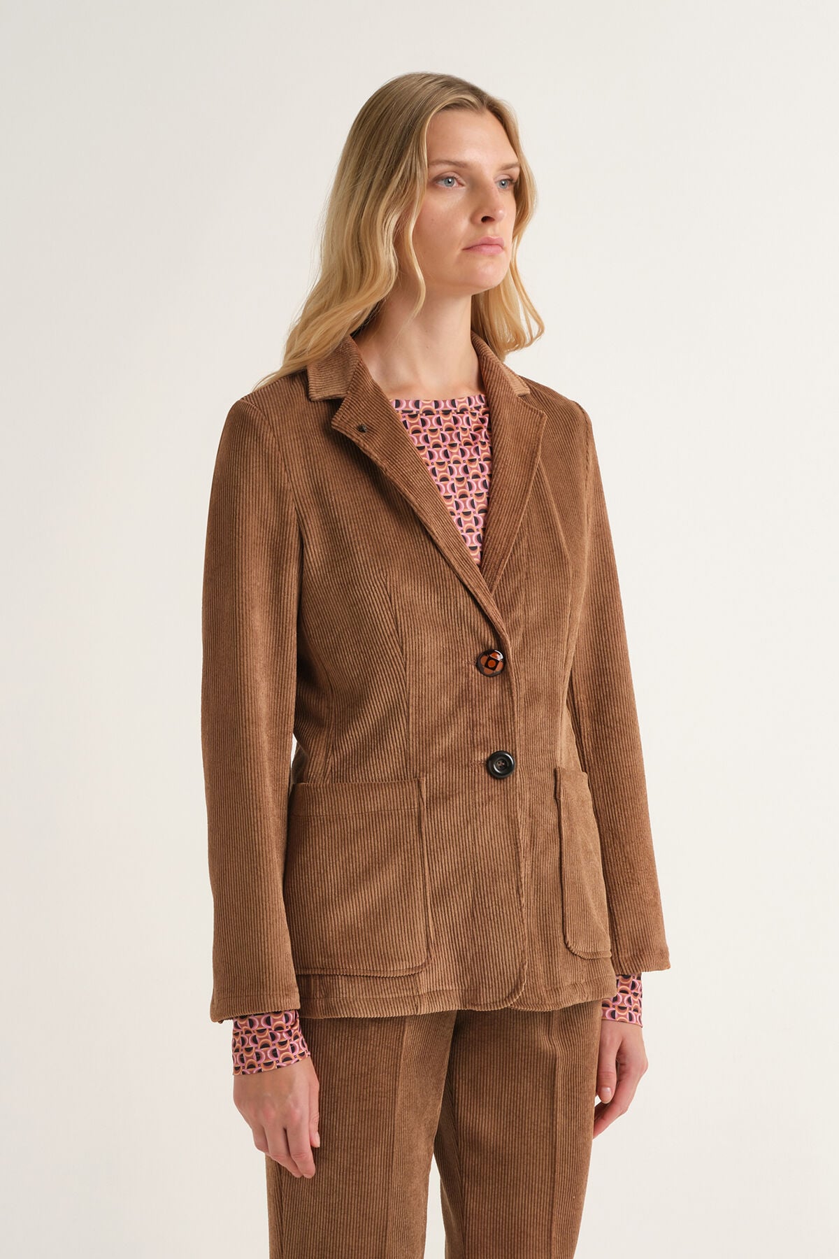 Maliparmi CORDUROY VELVET BLAZER Camel JD649761060 Maliparmi CORDUROY VELVET BLAZER Camel JD649761060