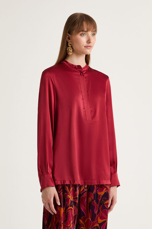 Maliparmi SILK SATIN HEMD Bordeaux JM557131021