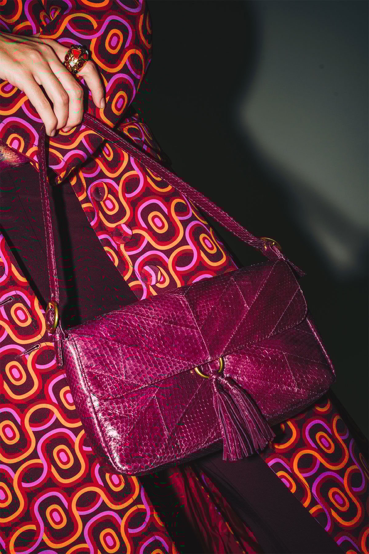 Maliparmi BAGUETTE EXOTIC STRIPES Mosto BT001301556