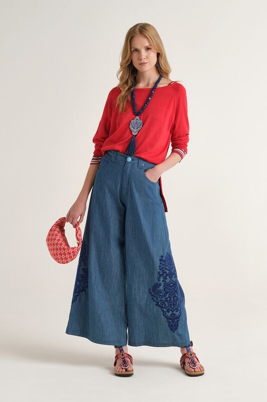 Malìparmi IKAT ON CTROUSERS Blue JH804010210 Malìparmi IKAT ON CTROUSERS Blue JH804010210