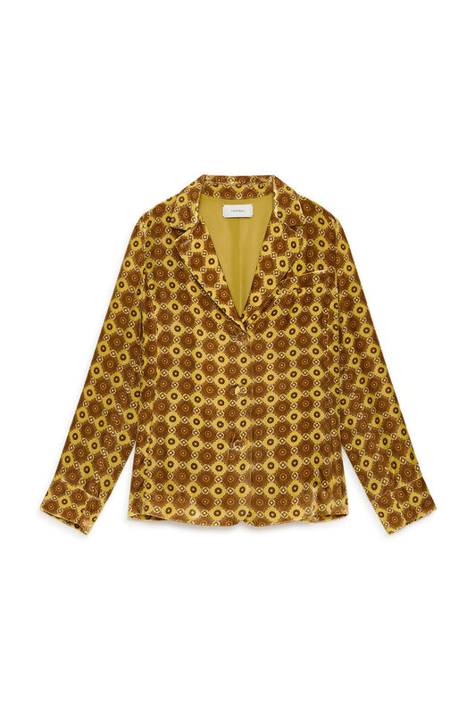 Maliparmi VELVET PRINTS JACKET Yellow JD645260092