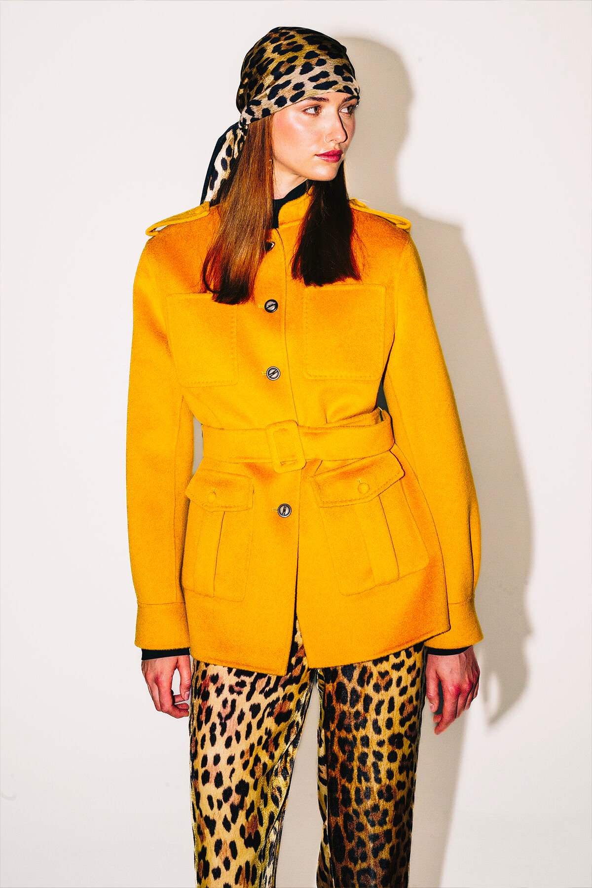 Maliparmi SOFTPURE WOOL COAT Mustard JA534220290