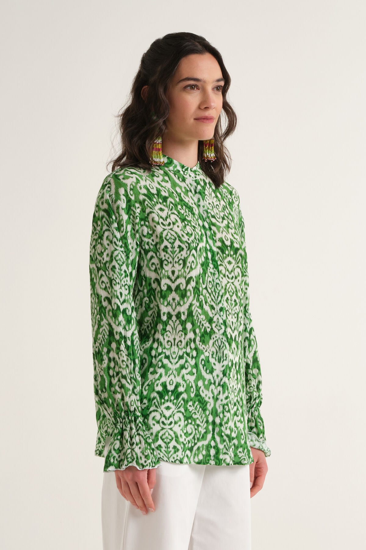 Malìparmi DREAMSCAPE IKAT SHIRT Green JM558550671