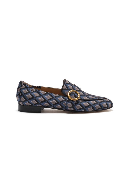 Maliparmi GEOMETRIC JACQUARD LOAFER Blue SR014150693