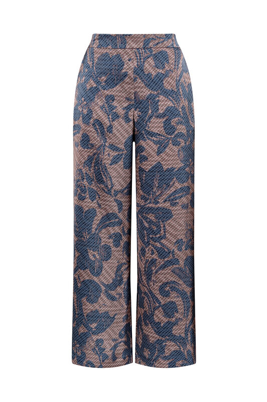 Maliparmi SWEET FOLIAGE TROUSER Blue JH805350688 Maliparmi SWEET FOLIAGE TROUSER Blue JH805350688