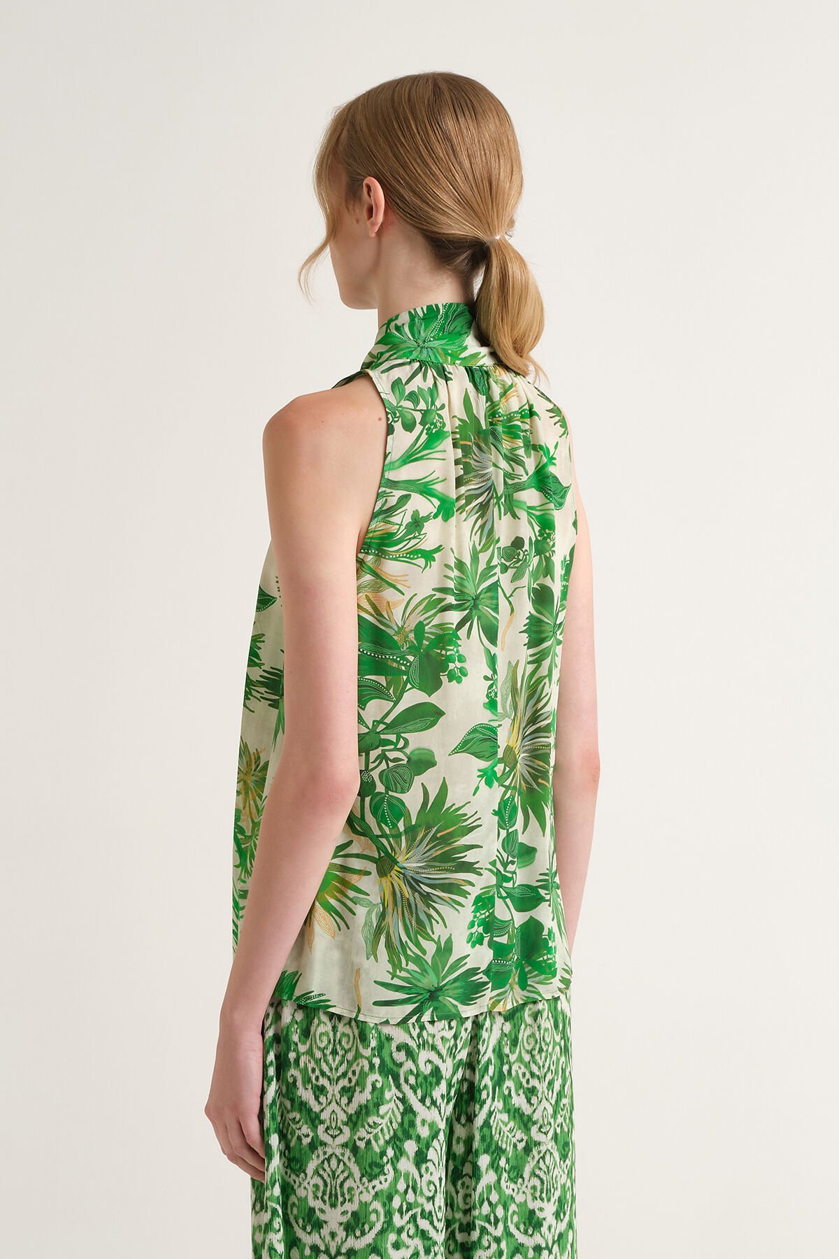 Malìparmi BOTANICAL JUNGLE TOP Green JP555850663 Malìparmi BOTANICAL JUNGLE TOP Green JP555850663