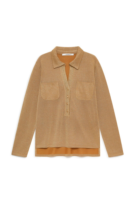 Maliparmi SHINY FLUID LUREX KNITWEAR Mustard JQ506078133