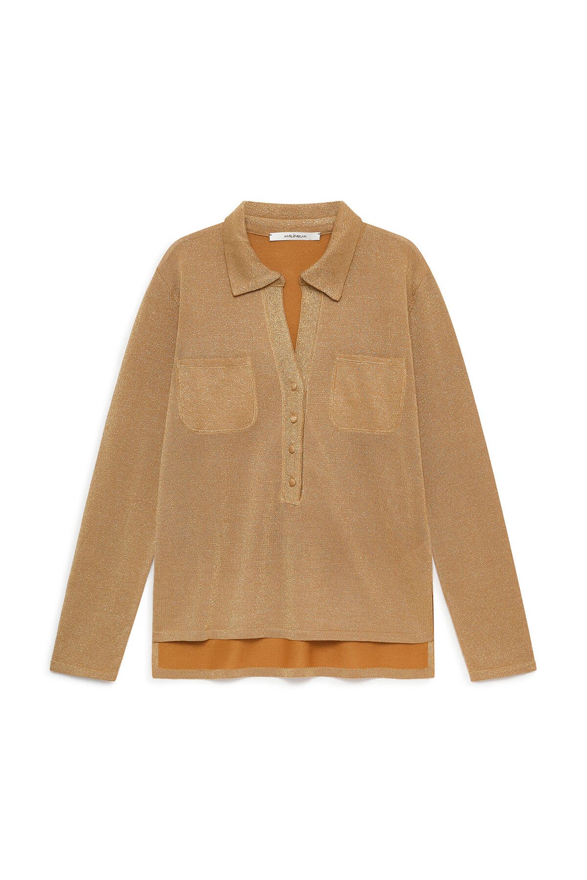 Maliparmi SHINY FLUID LUREX KNITWEAR Mustard JQ506078133