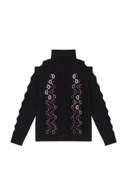 Maliparmi JEWEL WOOL KNITWEAR Black JQ510678201