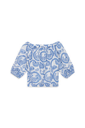 Malìparmi BRODERIE ANGLAISE SHIRT Blue JM557715218