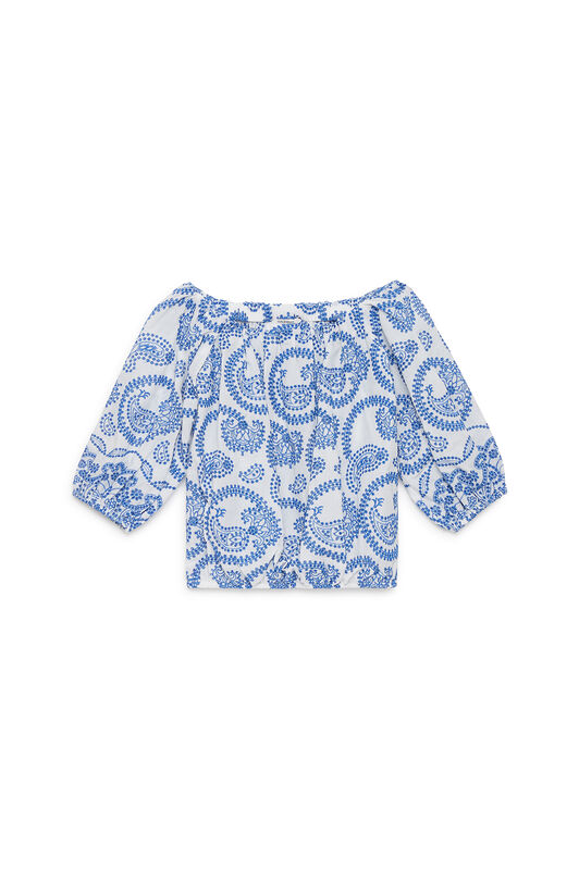 Malìparmi BRODERIE ANGLAISE SHIRT Blue JM557715218